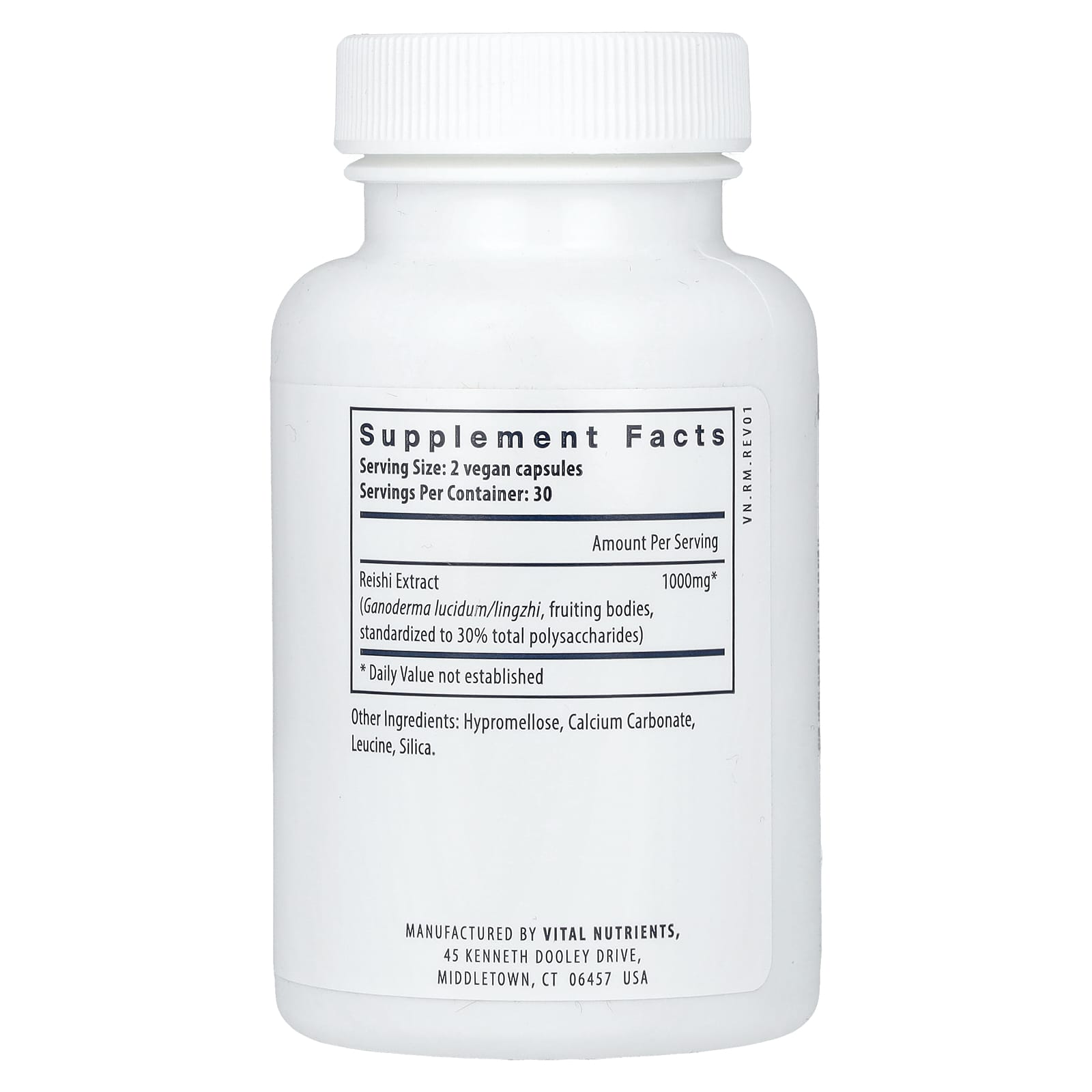 Vital Nutrients, Reishi Mushroom, 60 Vegan Capsules UPC 693465230114 | HiLife Vitamins