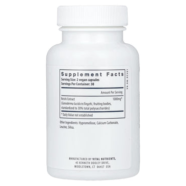 Vital Nutrients, Reishi Mushroom, 60 Vegan Capsules UPC 693465230114 | HiLife Vitamins
