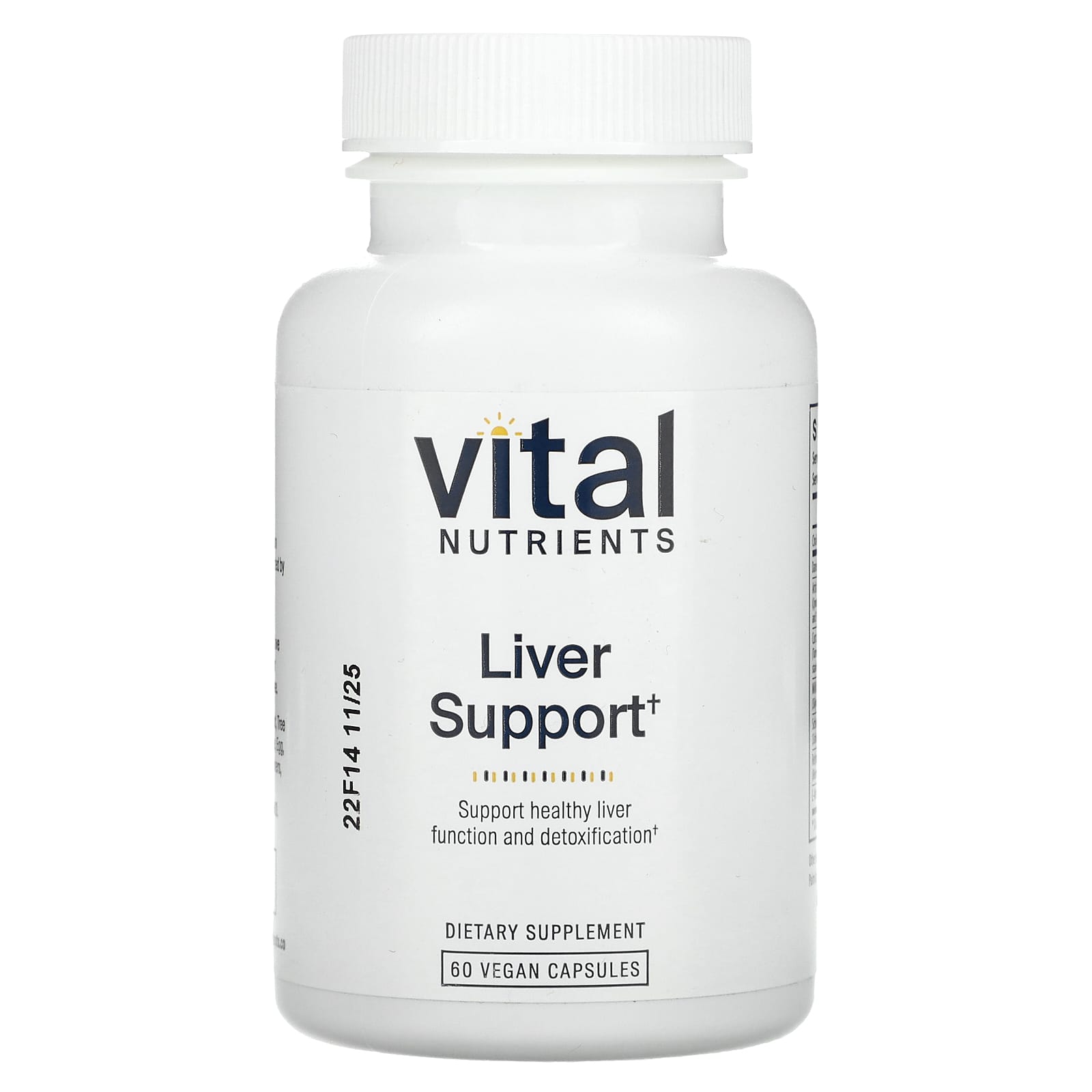 Vital Nutrients, Liver Support, 60 Vegan Capsules UPC 693465235119 | HiLife Vitamins