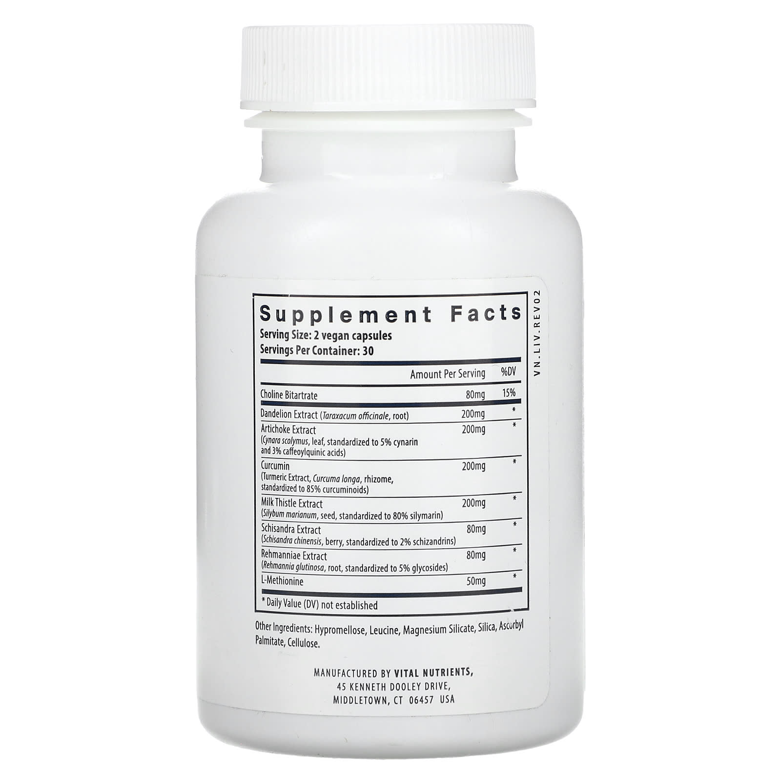 Vital Nutrients, Liver Support, 60 Vegan Capsules UPC 693465235119 | HiLife Vitamins