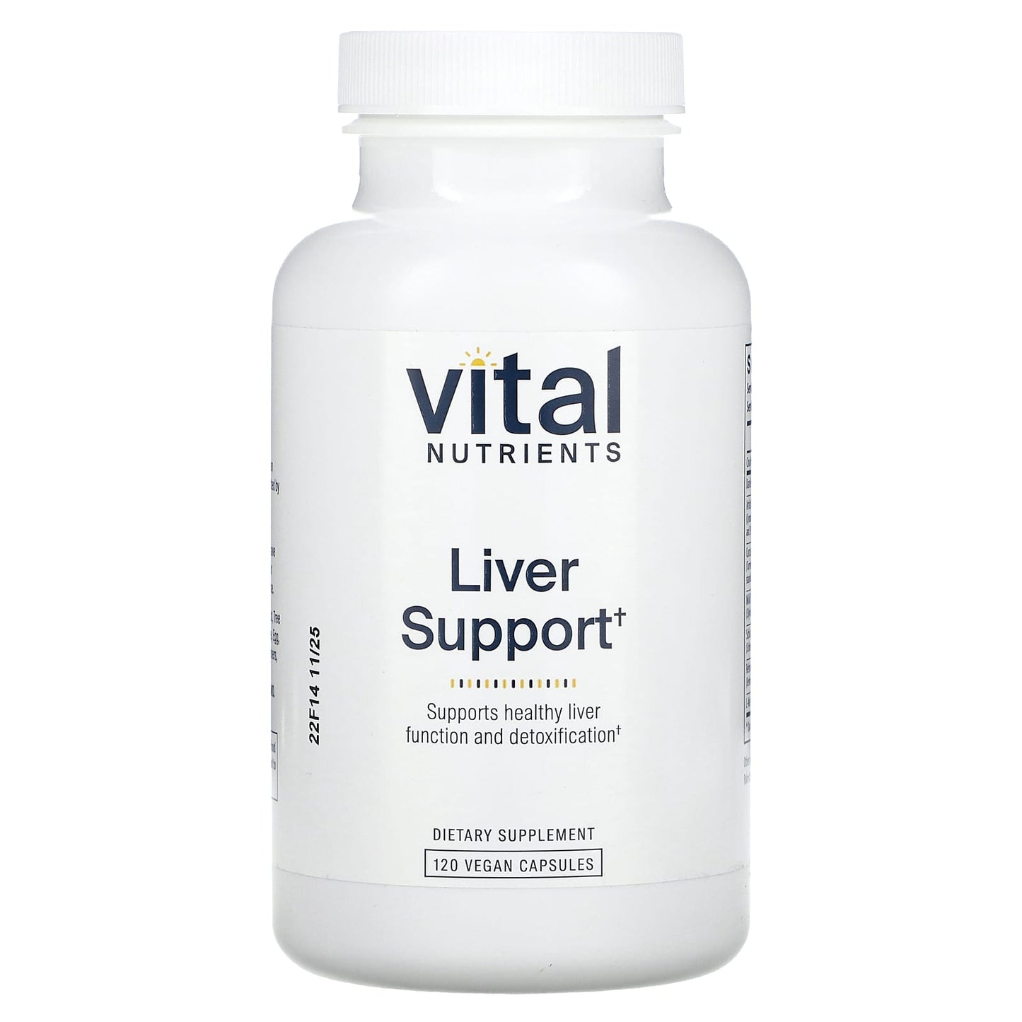 Vital Nutrients, Liver Support, 120 Vegan Capsules UPC 693465235218 | HiLife Vitamins