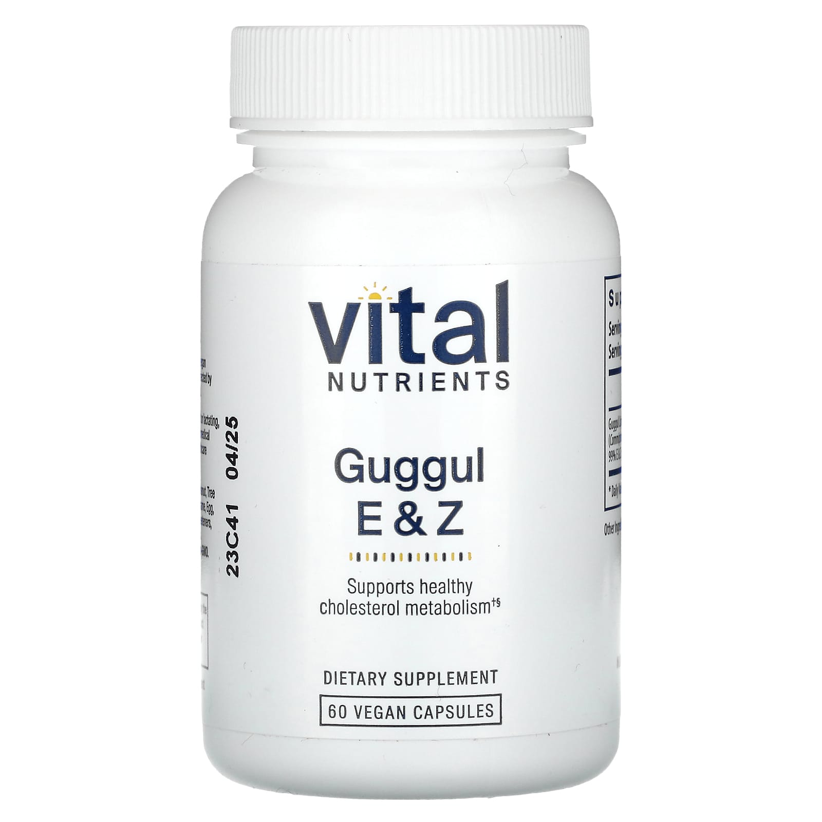 Vital Nutrients, Guggul E & Z, 60 Vegan Capsules UPC 693465245118 | HiLife Vitamins