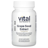 Vital Nutrients, Grape Seed Extract, 90 Vegan Capsules UPC 693465246115 | HiLife Vitamins