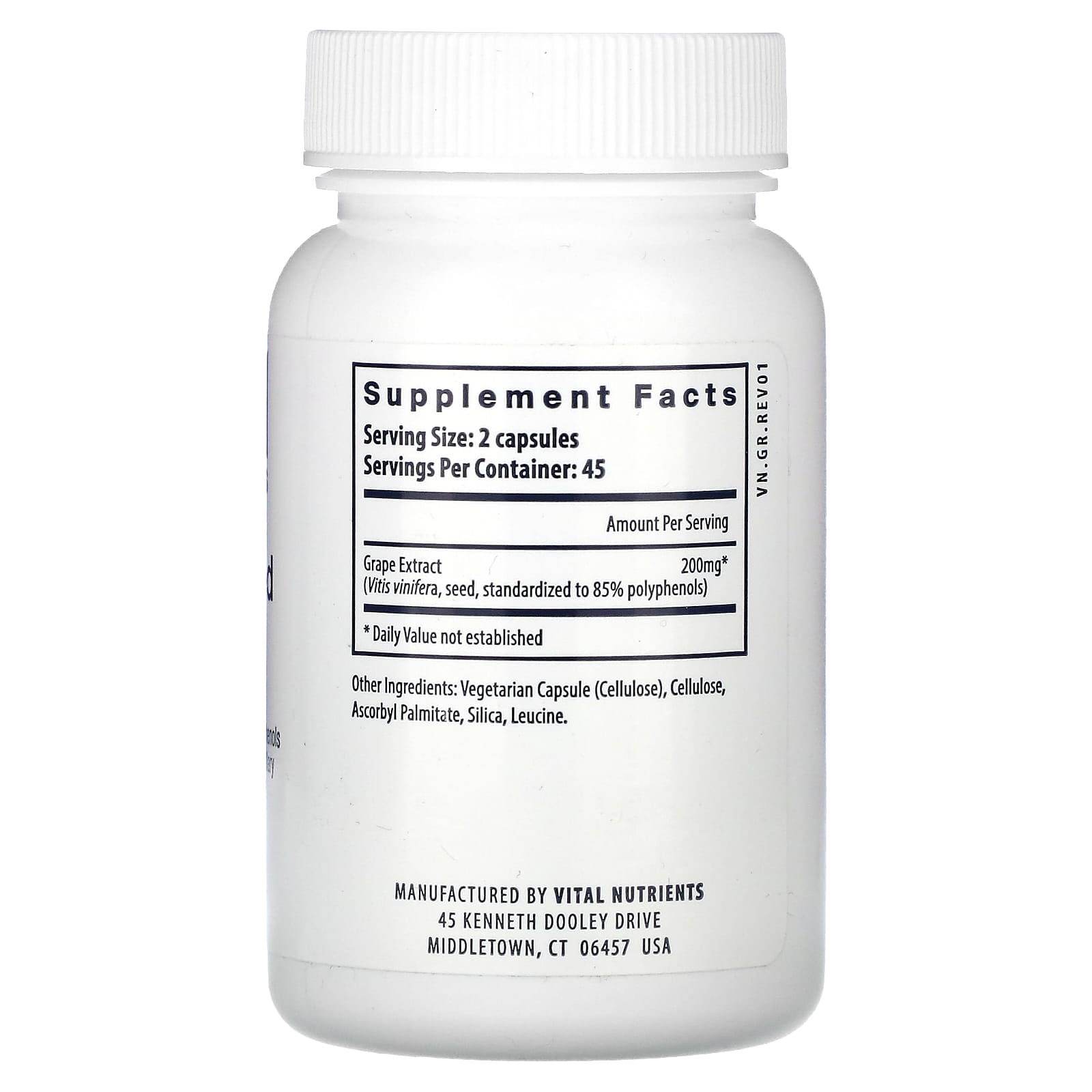 Vital Nutrients, Grape Seed Extract, 90 Vegan Capsules UPC 693465246115 | HiLife Vitamins
