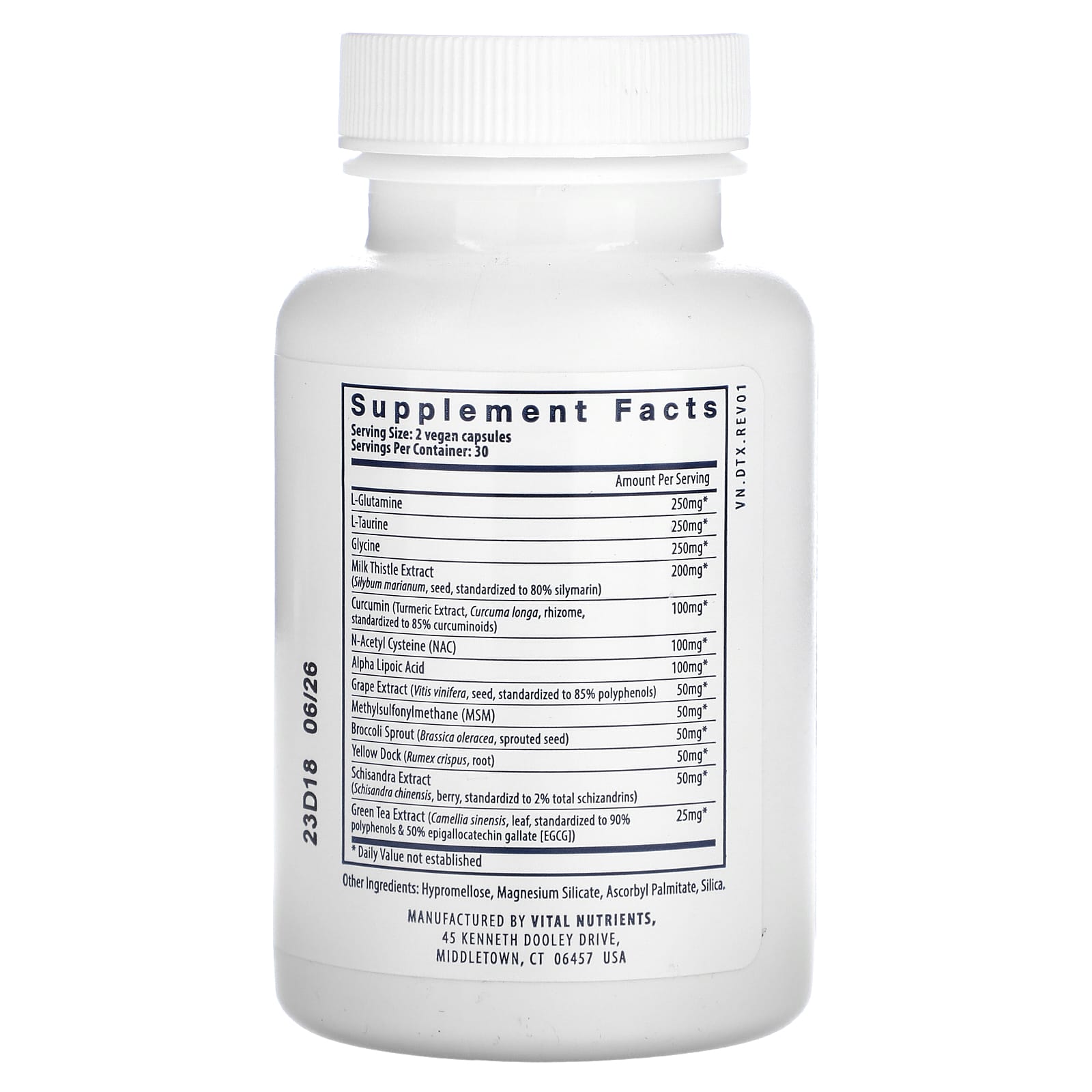 Vital Nutrients, Detox Formula, 60 Vegan Capsules UPC 693465255117 | HiLife Vitamins