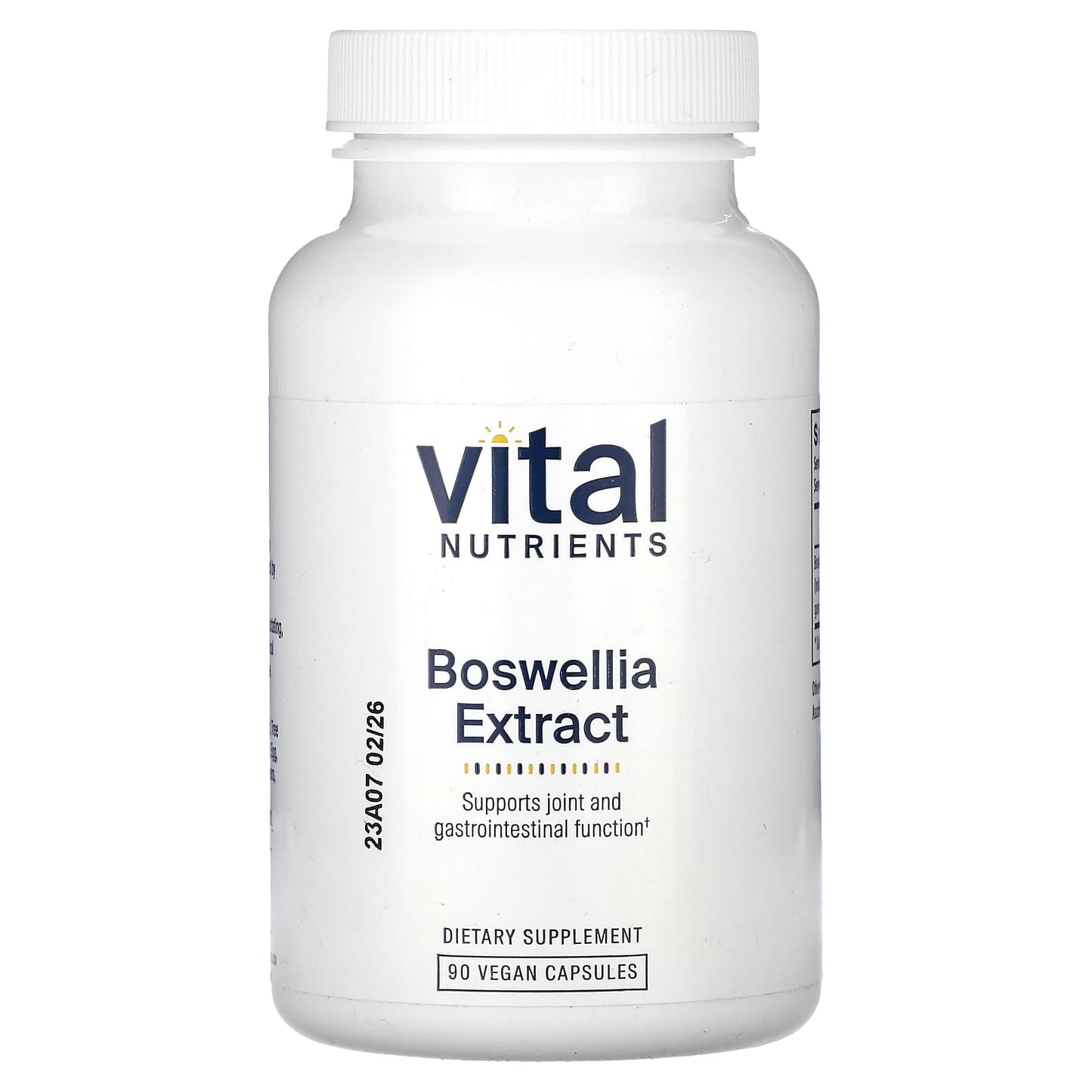 Vital Nutrients, Boswellia Extract, 90 Vegan Capsules - 693465256114 | Hilife Vitamins