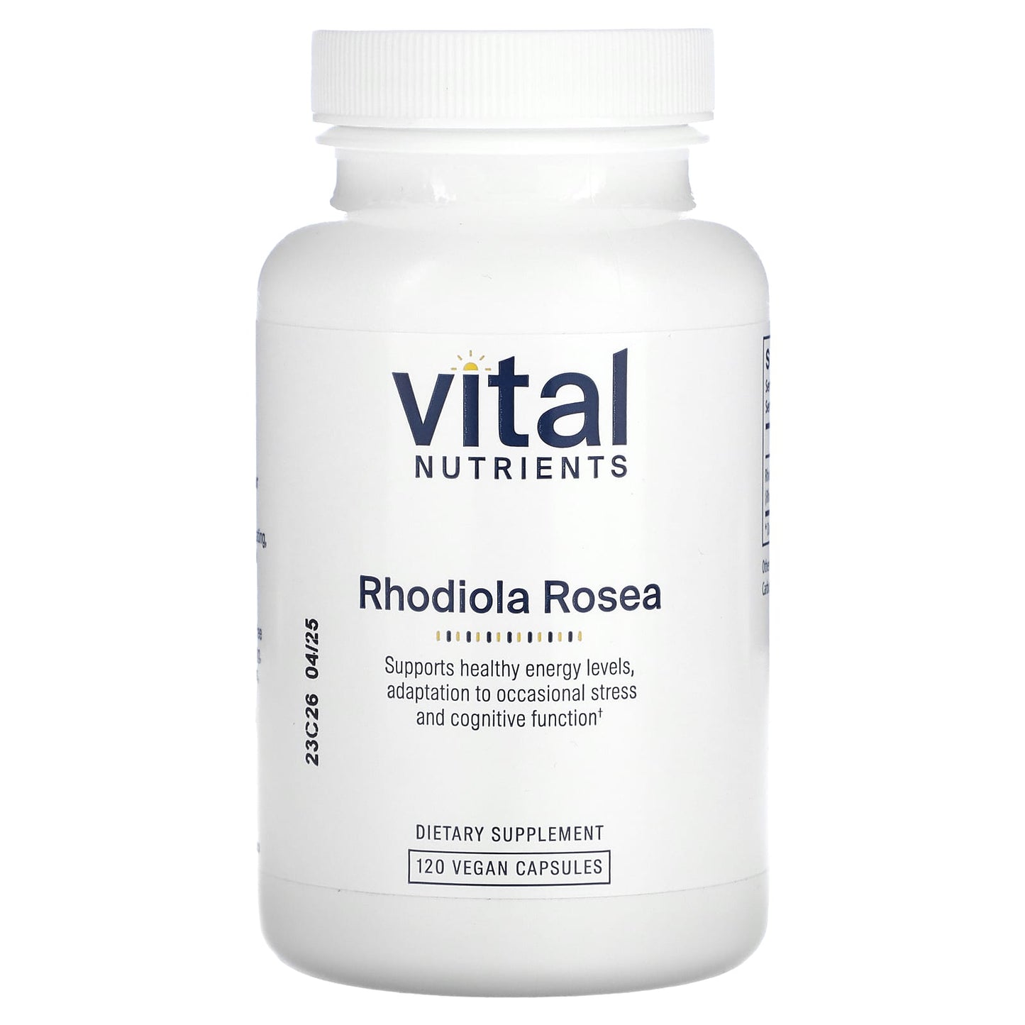 Vital Nutrients, Rhodiola Rosea, 120 Vegan Capsules UPC 693465257210 | HiLife Vitamins