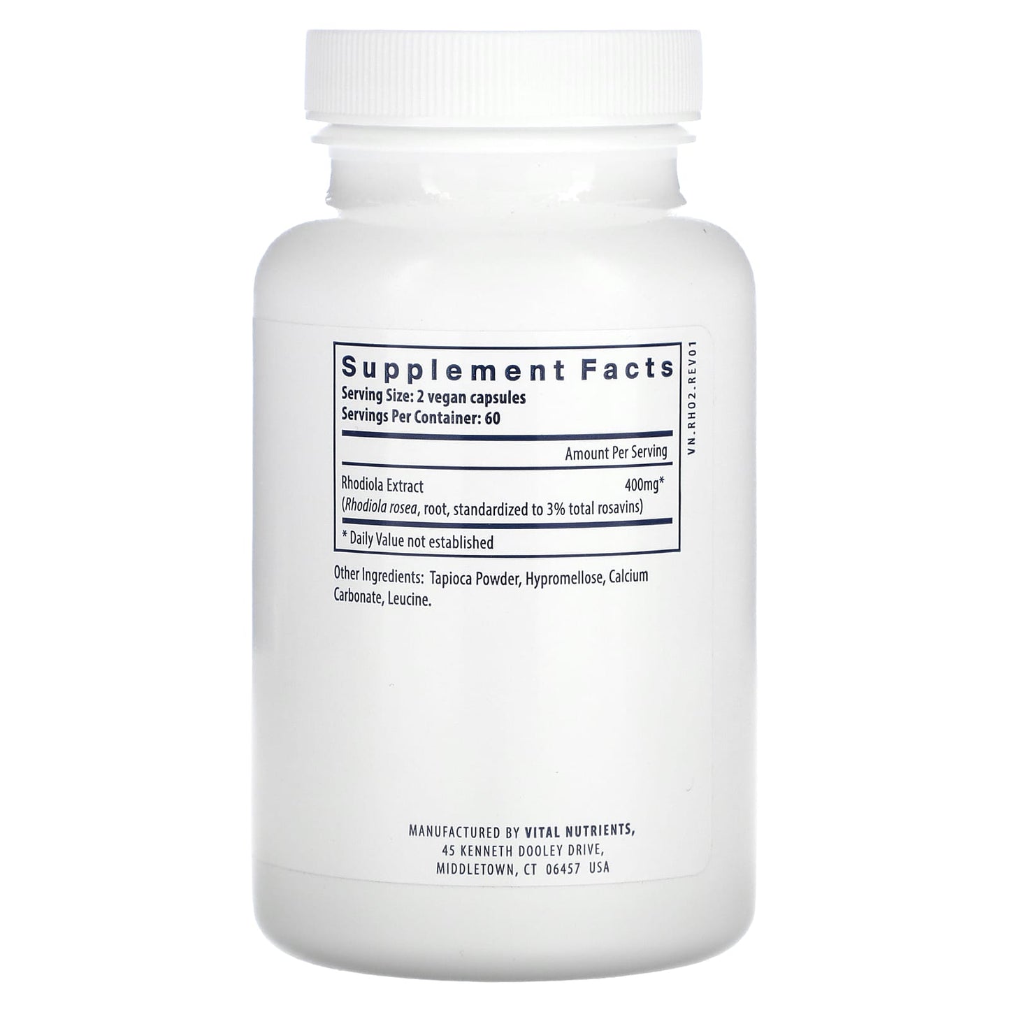 Vital Nutrients, Rhodiola Rosea, 120 Vegan Capsules UPC 693465257210 | HiLife Vitamins