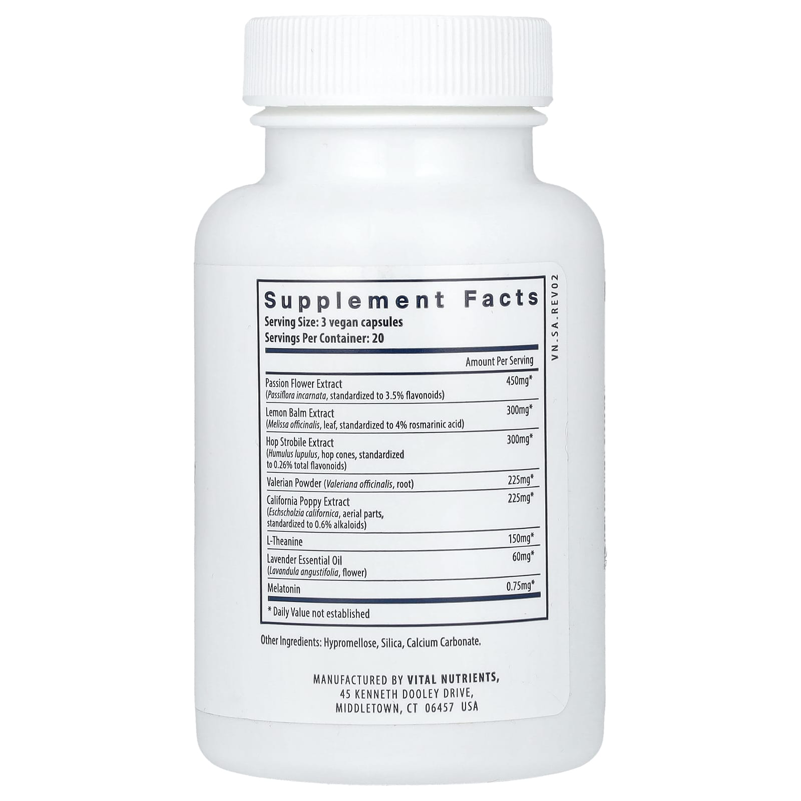 Vital Nutrients, Sleep Aide, 60 Vegan Capsules UPC 693465269114 | HiLife Vitamins