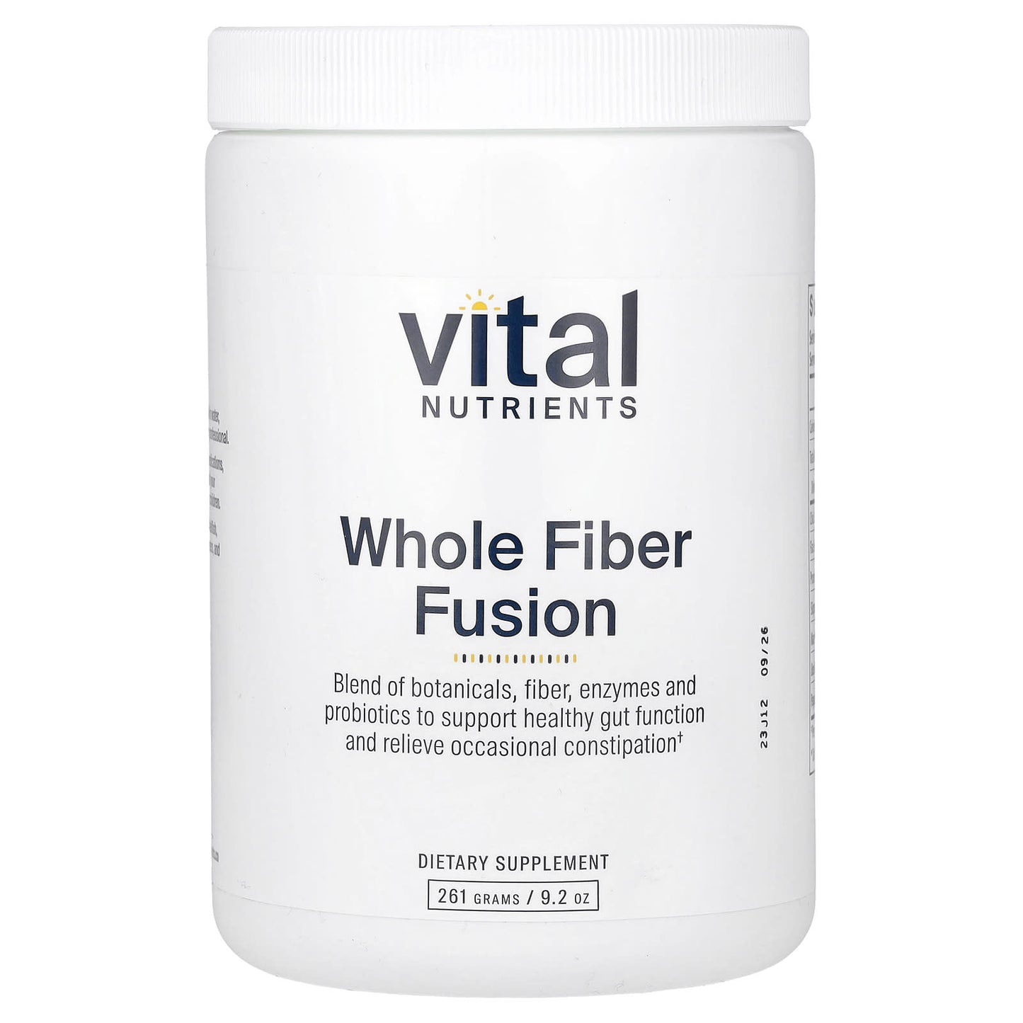 Vital Nutrients, Whole Fiber Fusion, 9.2 oz (261 g) UPC 693465277119 | HiLife Vitamins