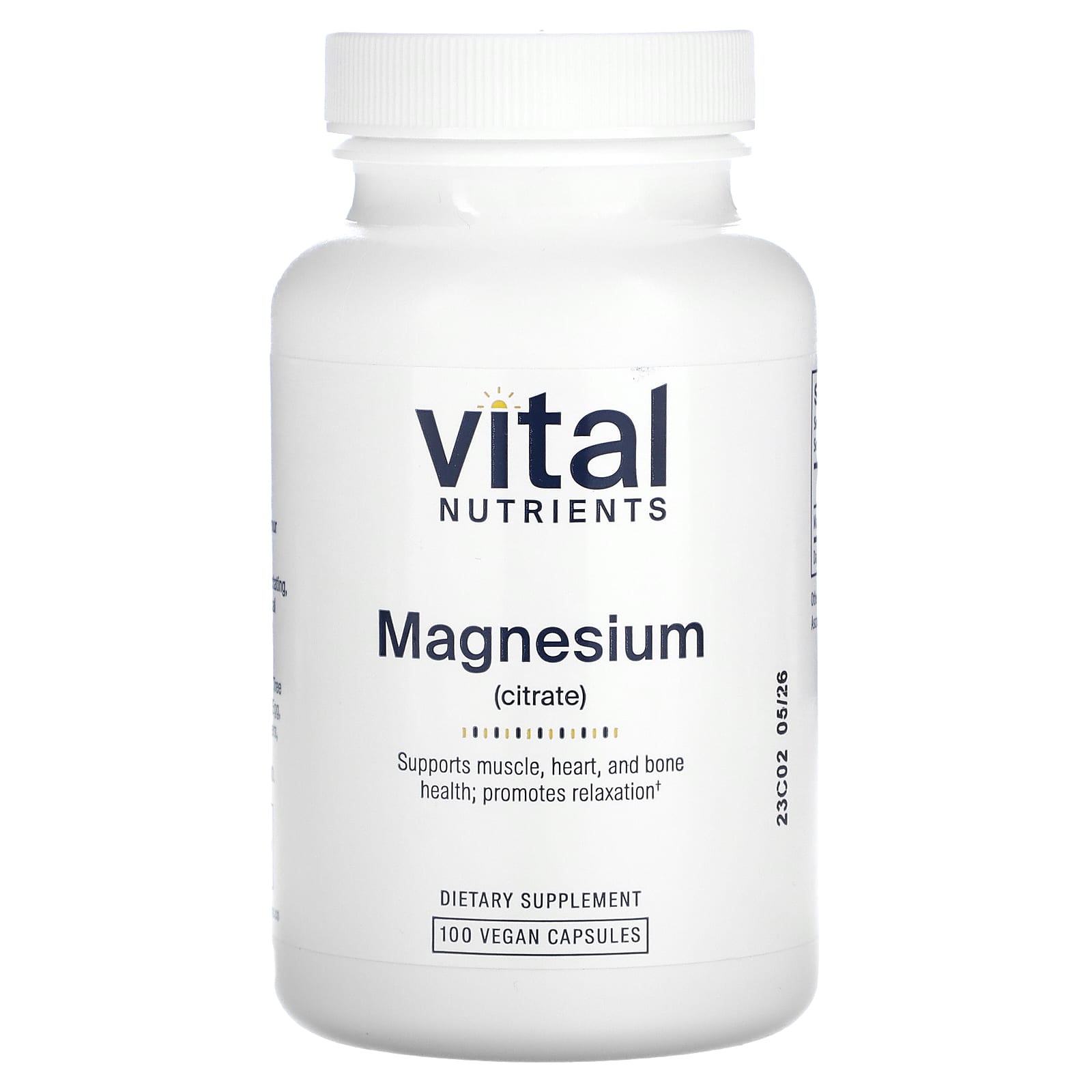 Vital Nutrients, Magnesium (Citrate), 100 Vegan Capsule UPC 693465305119 | HiLife Vitamins
