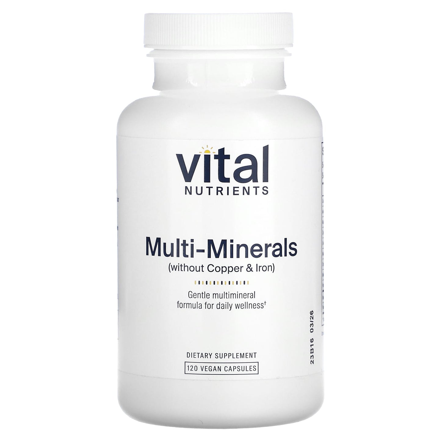 Vital Nutrients, Multi-Minerals (without Copper & Iron), 120 Vegan Capsules UPC 693465307113 | HiLife Vitamins