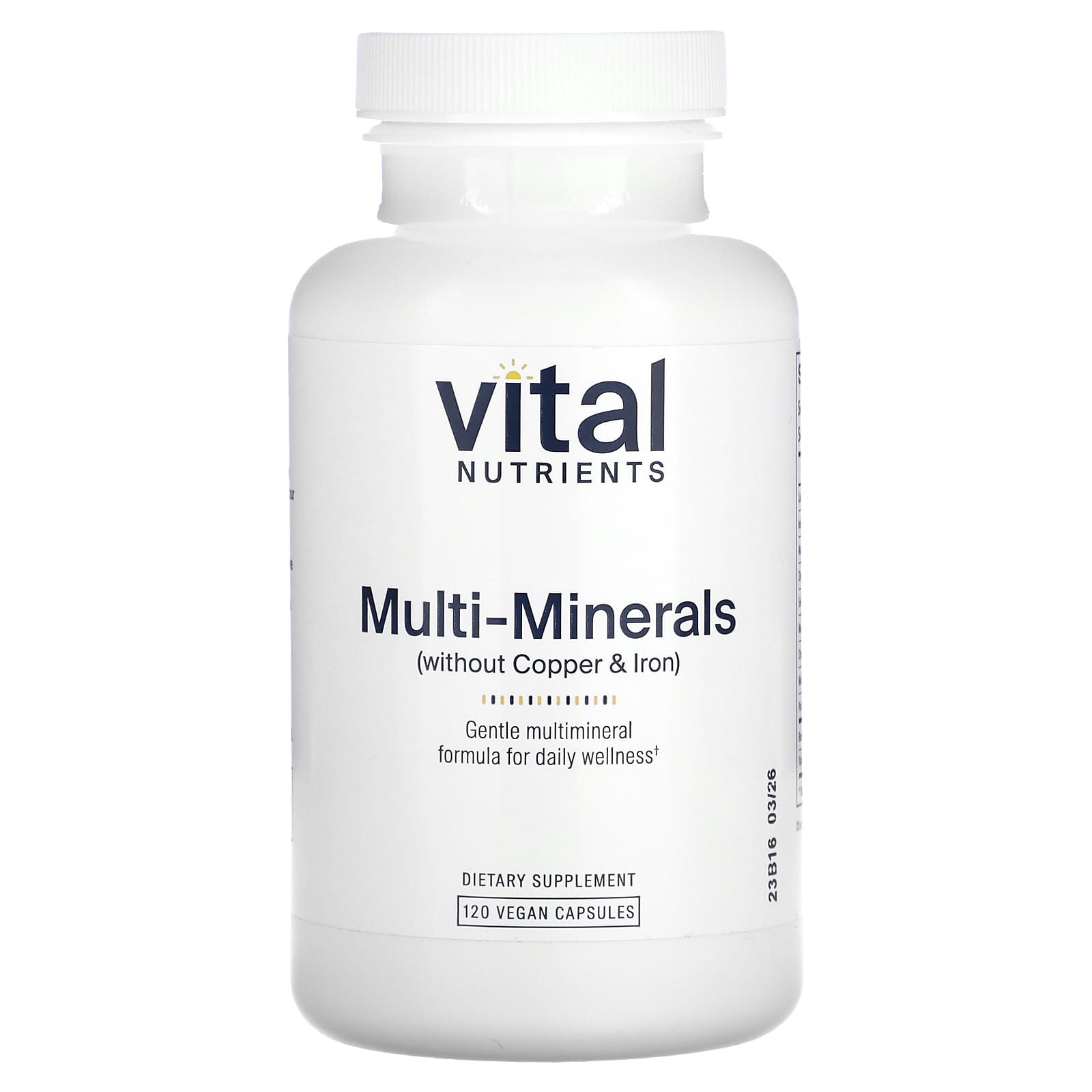 Vital Nutrients, Multi-Minerals (without Copper & Iron), 120 Vegan Capsules UPC 693465307113 | HiLife Vitamins