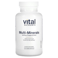 Vital Nutrients, Multi-Minerals (without Copper & Iron), 120 Vegan Capsules UPC 693465307113 | HiLife Vitamins