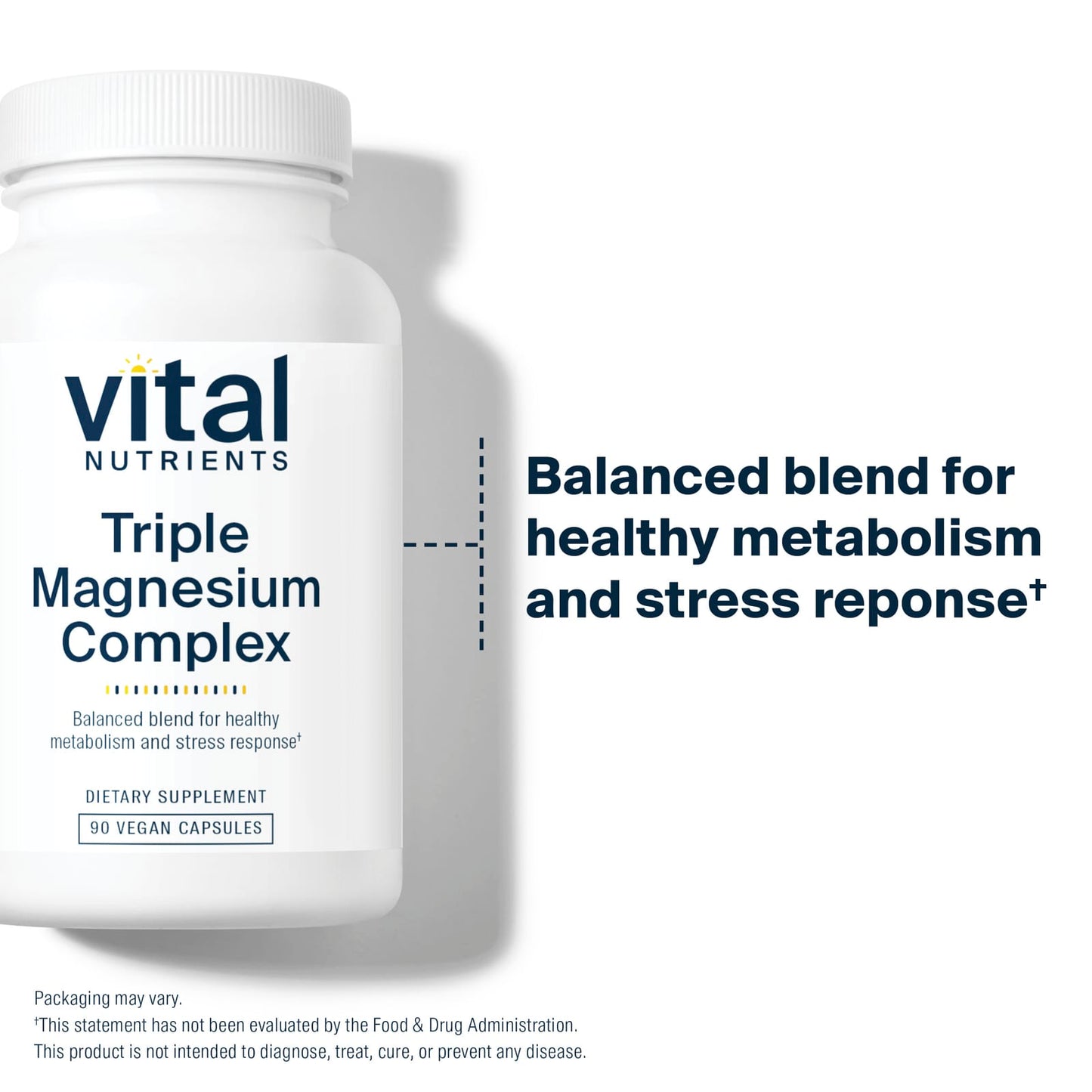 Vital Nutrients, Triple Magnesium Complex, 90 Vegan Capsules UPC 693465309117 | Hilife Vitamins