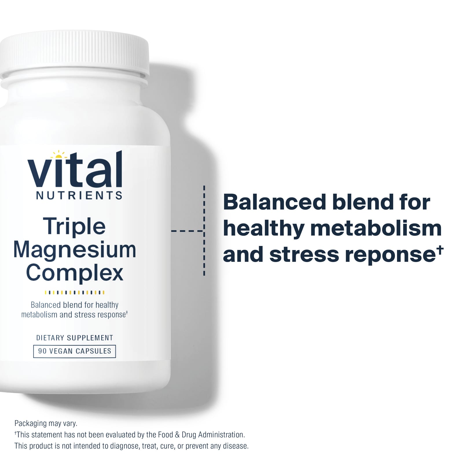 Vital Nutrients, Triple Magnesium Complex, 90 Vegan Capsules UPC 693465309117 | Hilife Vitamins