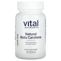 Vital Nutrients, Natural Beta Carotene, 90 Softgels UPC 693465403112 | HiLife Vitamins