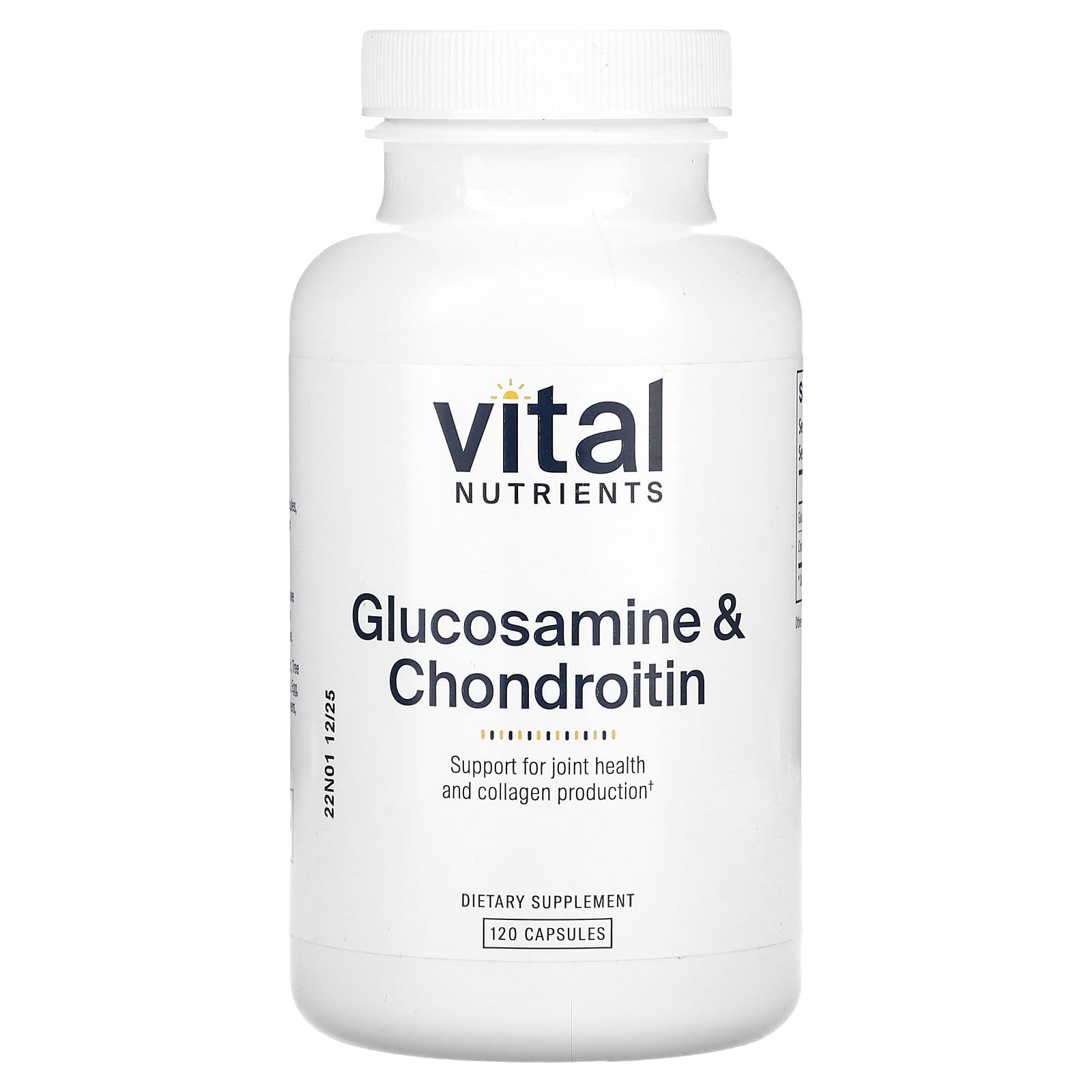 Vital Nutrients, Glucosamine & Chondroitin, 120 Capsules UPC 693465413210 | HiLife Vitamins