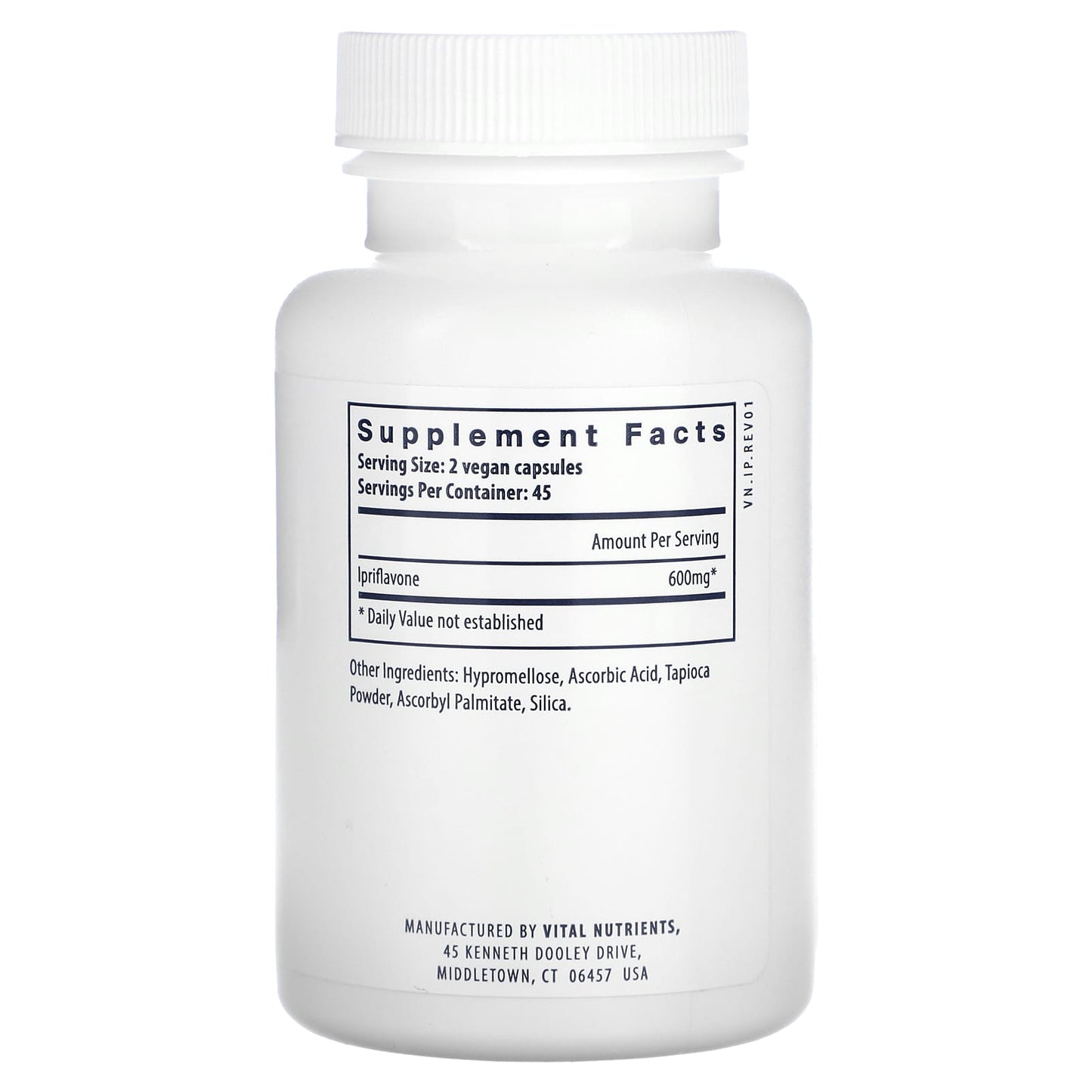 Vital Nutrients, Ipriflavone, 90 Vegan Capsules UPC 693465415115 | HiLife Vitamins