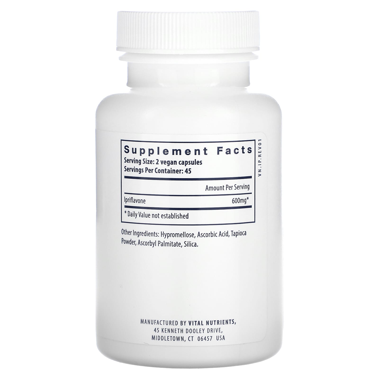 Vital Nutrients, Ipriflavone, 90 Vegan Capsules UPC 693465415115 | HiLife Vitamins