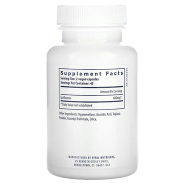Vital Nutrients, Ipriflavone, 90 Vegan Capsules UPC 693465415115 | HiLife Vitamins