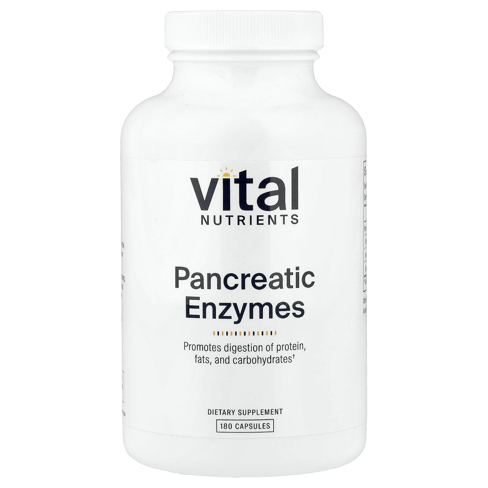 Vital Nutrients, Pancreatic Enzymes, 180 Capsules UPC 693465417218 | Hilife Vitamins
