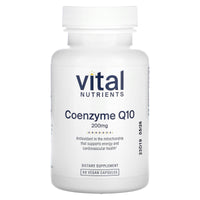 Vital Nutrients, Coenzyme Q10, 200 mg, 60 Vegan Capsules - 693465418116 | Hilife Vitamins