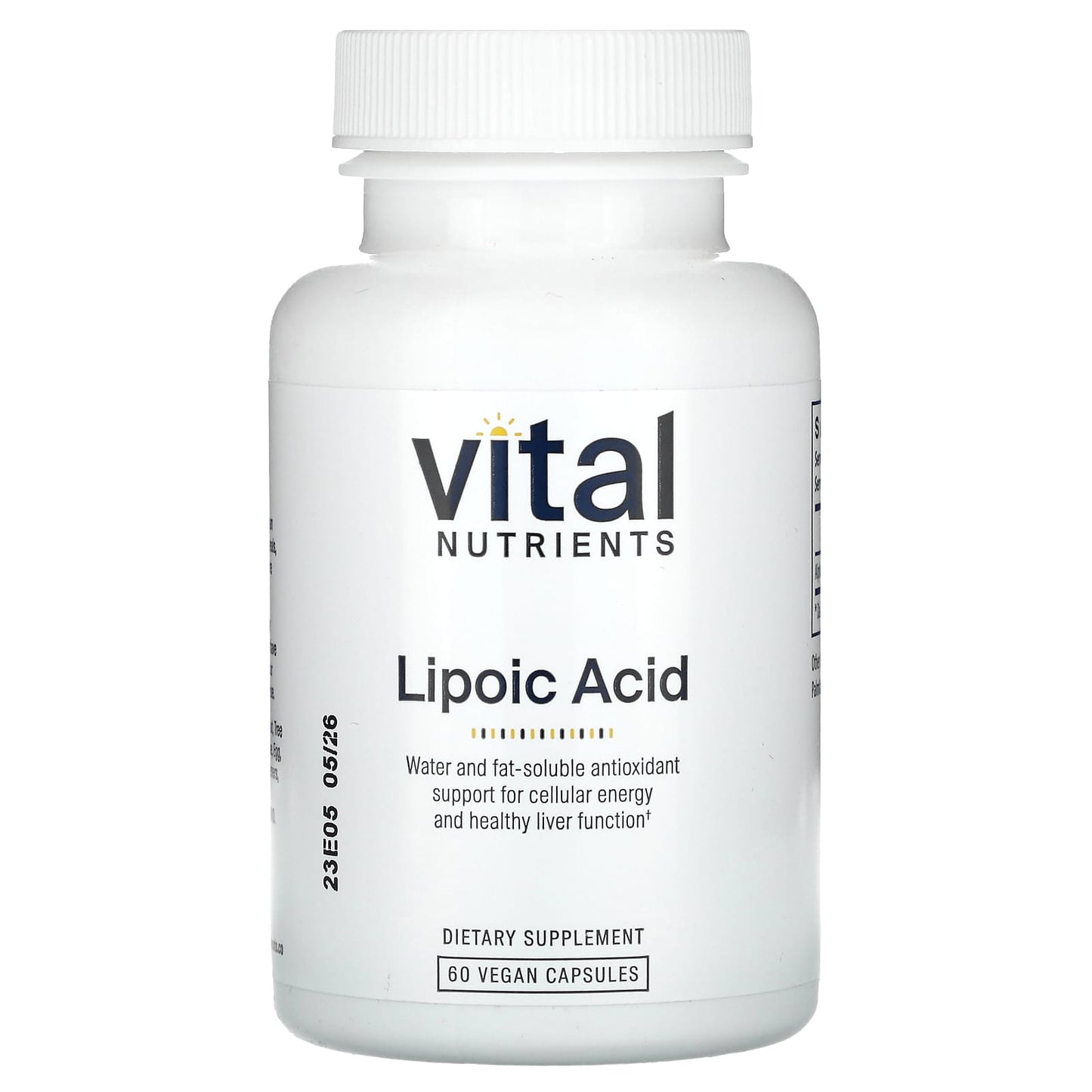 Vital Nutrients, Lipoic Acid, 60 Vegan Capsules UPC 693465420119 | HiLife Vitamins