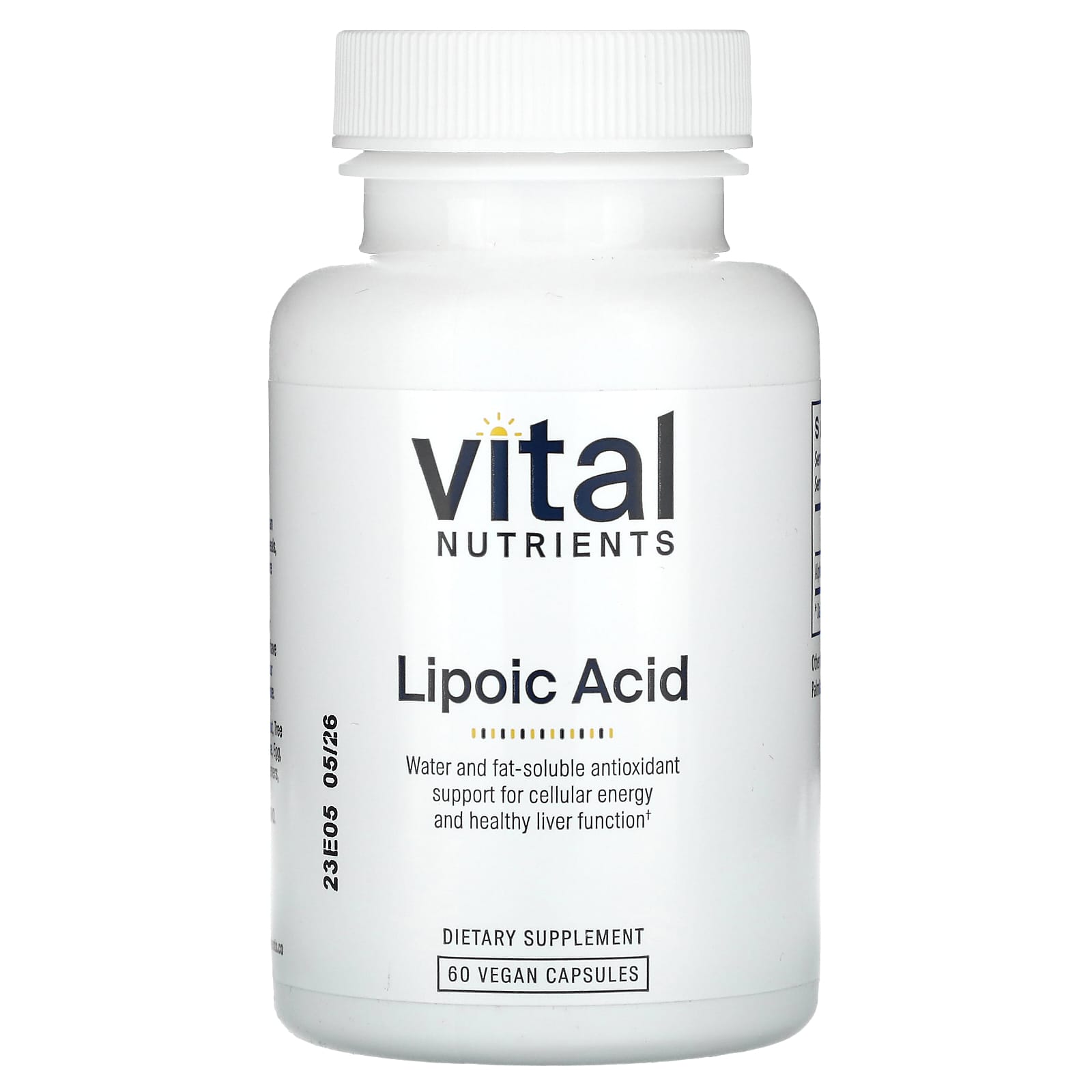 Vital Nutrients, Lipoic Acid, 60 Vegan Capsules UPC 693465420119 | HiLife Vitamins