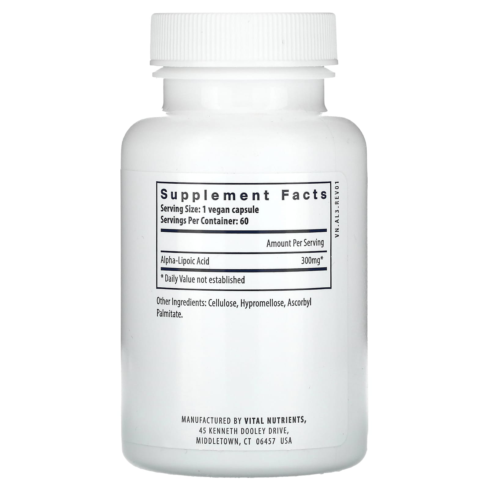 Vital Nutrients, Lipoic Acid, 60 Vegan Capsules UPC 693465420119 | HiLife Vitamins