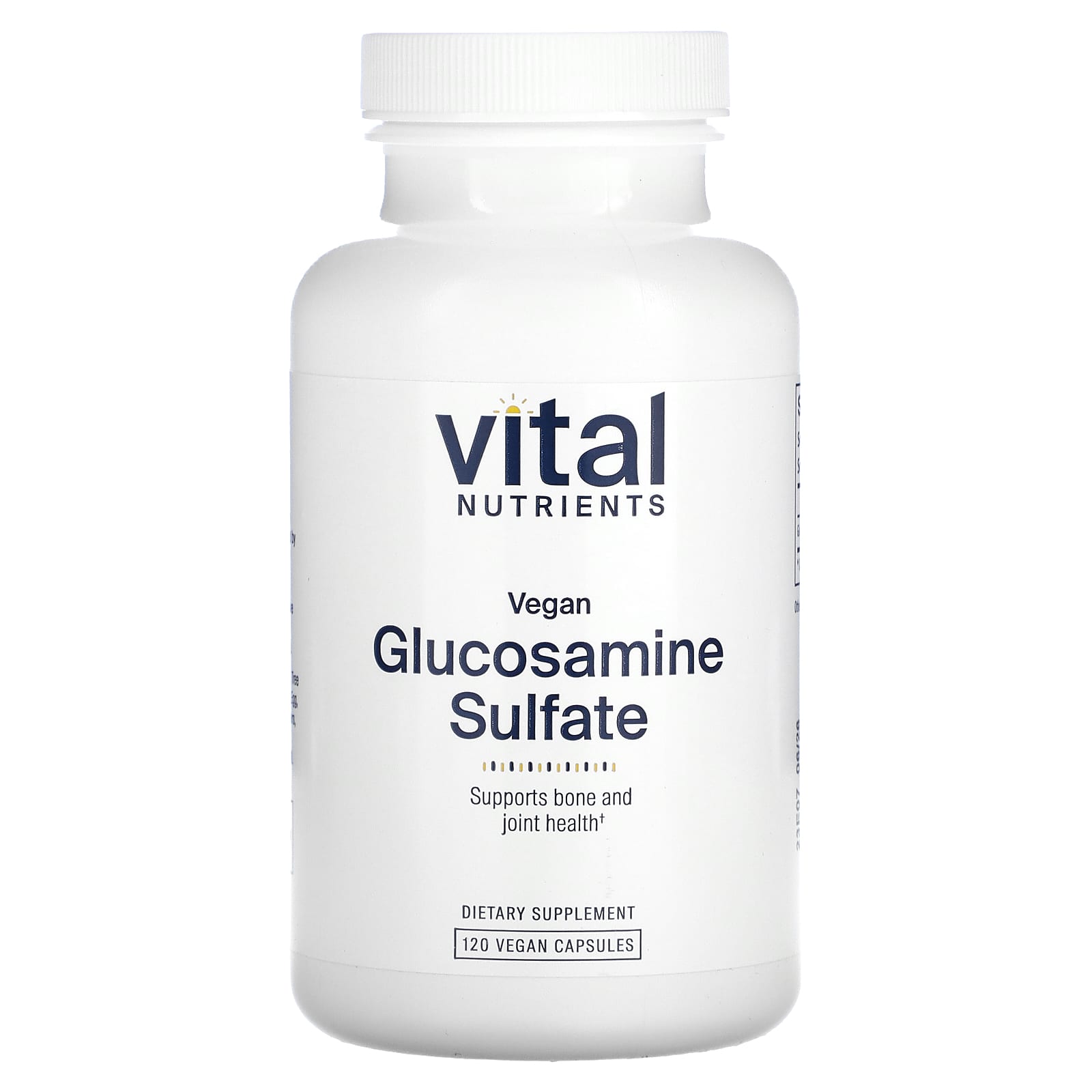 Vital Nutrients, Vegan Glucosamine Sulfate, 120 Vegan Capsules UPC 693465422113 | HiLife Vitamins