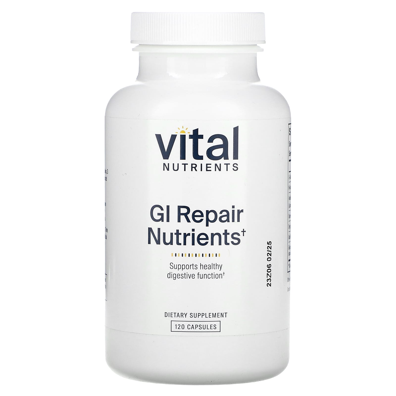 Vital Nutrients, Gi Repair Nutrients, 120 Capsules UPC 693465426111 | HiLife Vitamins