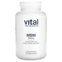 Vital Nutrients, MSM, 1,000 mg, 240 Capsules UPC 693465429112 | HiLife Vitamins
