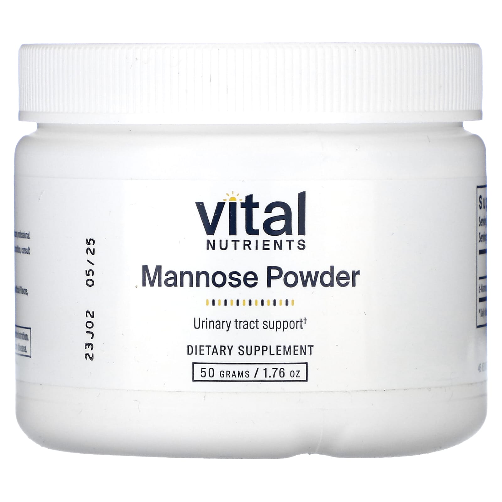 Vital Nutrients, Mannose Powder, 1.76 oz (50 g) UPC 693465437117 | HiLife Vitamins