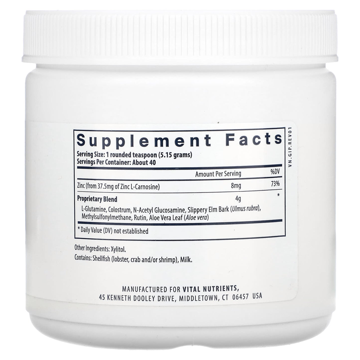 Vital Nutrients, GI Repair Powder, 7.26 oz (206 g) UPC 693465447116 | HiLife Vitamins