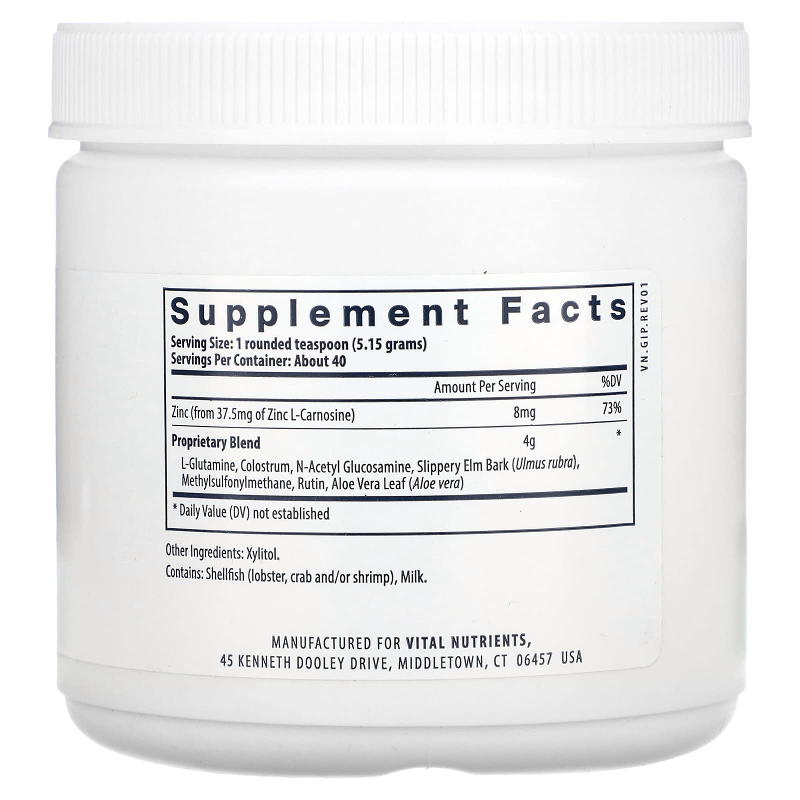 Vital Nutrients, GI Repair Powder, 7.26 oz (206 g) UPC 693465447116 | HiLife Vitamins