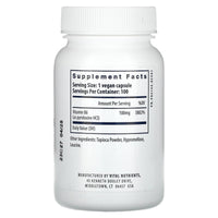 Vital Nutrients, Vitamin B6, 100 Vegan Capsules UPC 693465513118 | HiLife Vitamins