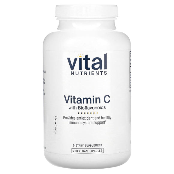Vital Nutrients, Vitamin C With Bioflavonoids - 500 mg, 220 Capsules - 693465518212 | Hilife Vitamins