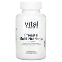 Vital Nutrients, Prenatal Multi-Nutrients, 180 Vegetarian Capsules UPC 693465529119 | HiLife Vitamins