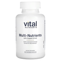 Vital Nutrients, Multi-Nutrients (with Copper & Iron), 180 Vegetarian Capsules UPC 693465530115 | HiLife Vitamins