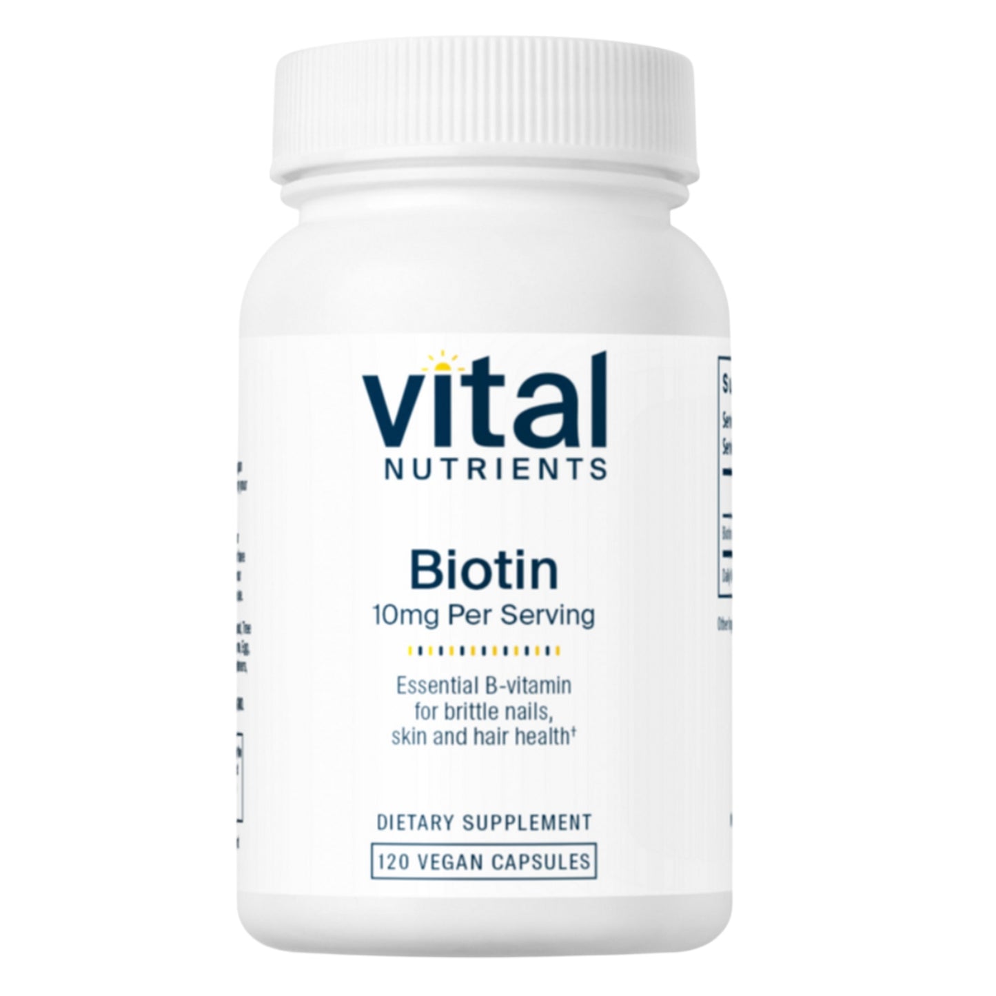 Vital Nutrients, Biotin 10mg, 120 Vegan Capsules UPC 693465551110 | Hilife Vitamins