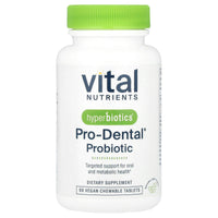 Vital Nutrients, Hyperbiotics®, Pro-Dental® Probiotic, Natural Mint, 90 Vegan Chewable Tablets - 9506000113708