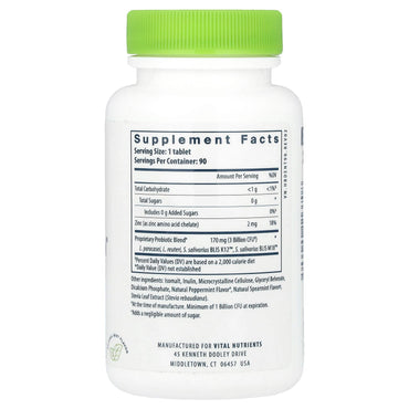 Vital Nutrients, Hyperbiotics®, Pro-Dental® Probiotic, Natural Mint, 90 Vegan Chewable Tablets - 9506000113708