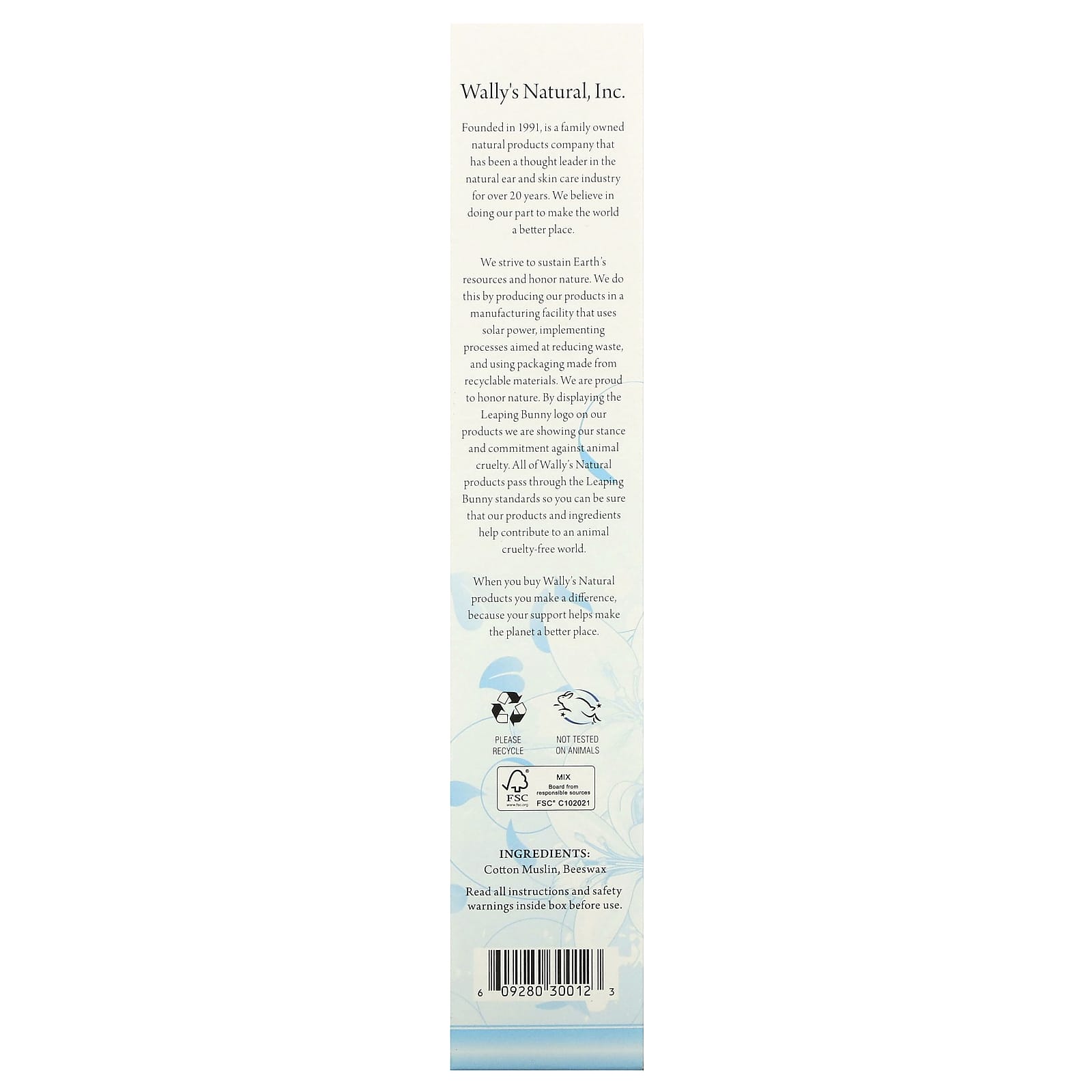 Wally's Natural Products, 100% Beeswax Candles, 12 UPC 609280300123 | Hilife Vitamins