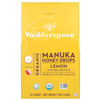 Wedderspoon, Organic Manuka Honey Drops Lemon, 4 Oz UPC 814422020375 | Hilife Vitamins