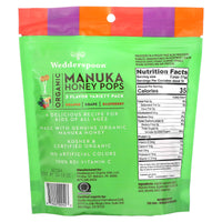 Wedderspoon, Organic Manuka Honey Variety Pak Lollipops, 24 lollipops UPC 814422022423 | Hilife Vitamins