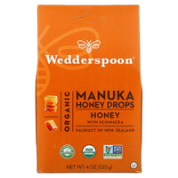 Wedderspoon, Organic Manuka Honey Drops, 4 Oz UPC 814422022874 | Hilife Vitamins