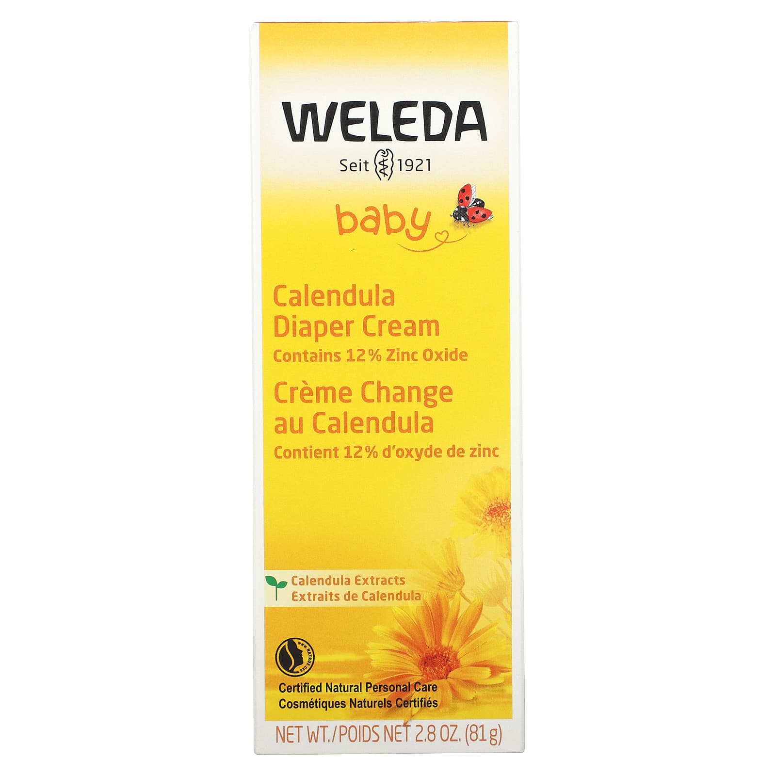 WELEDA, Calendula Diaper Care, Large, 2.8 Oz UPC 4001638088138 | Hilife Vitamins