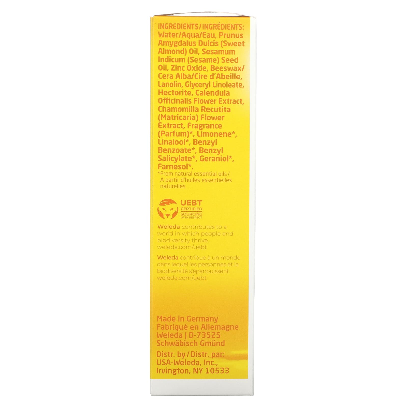 WELEDA, Calendula Diaper Care, Large, 2.8 Oz UPC 4001638088138 | Hilife Vitamins