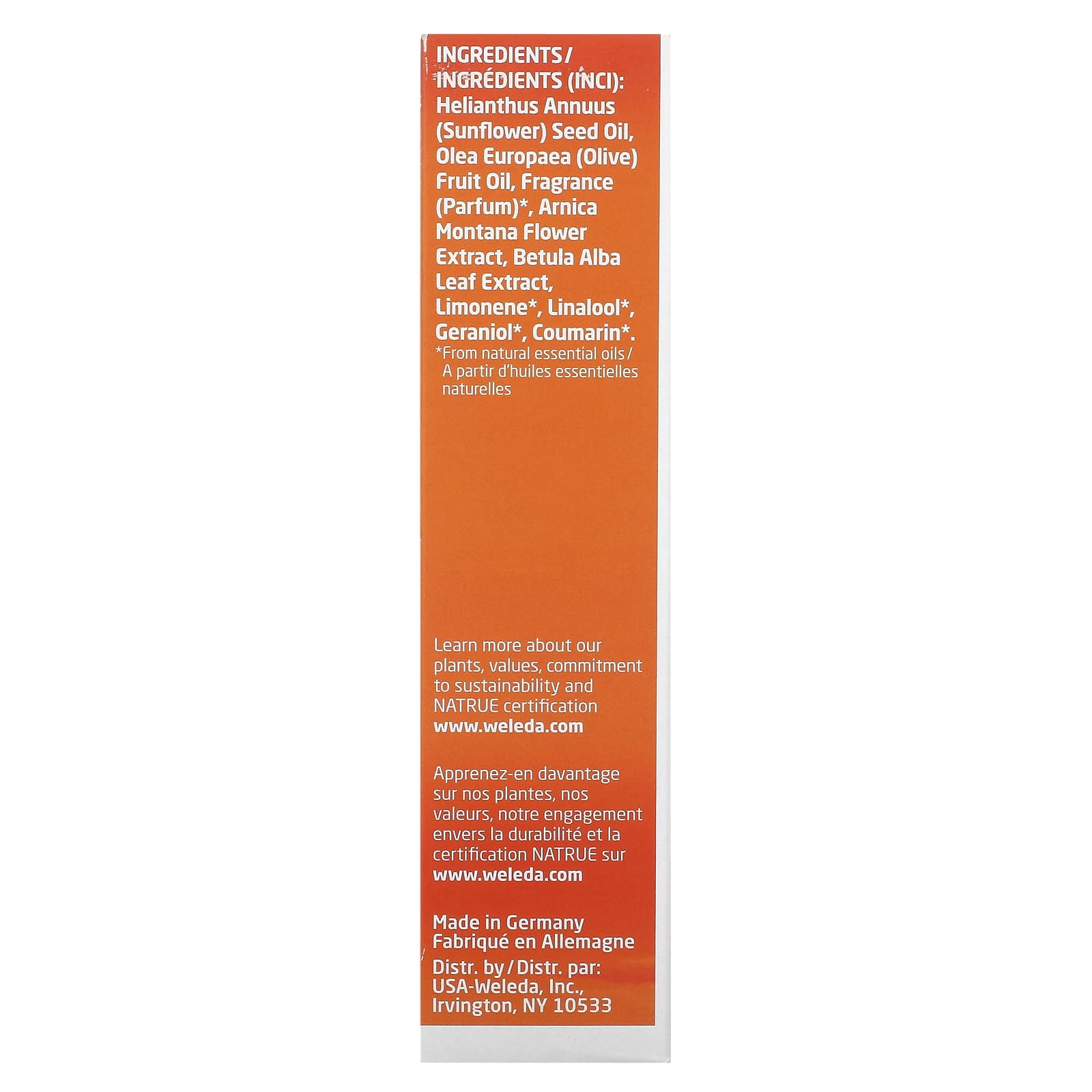 Weleda, Arnica Massage Oil, 3.4 Oz UPC 4001638099226 | Hilife Vitamins